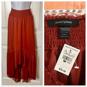 Burnt Orange Ruffle Top